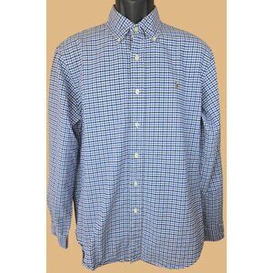 Ralph Lauren Mens Blue Check Dress Shirt Large